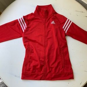Classic Red Adidas Track Jacket - Kids’ Large